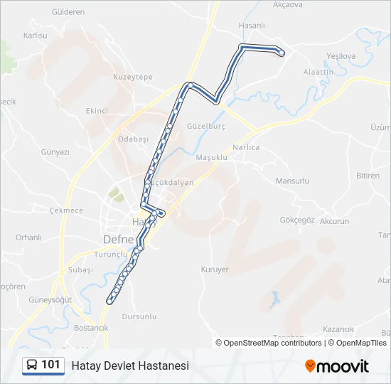101 Bus Line Map