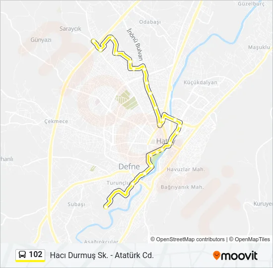 102 Bus Line Map