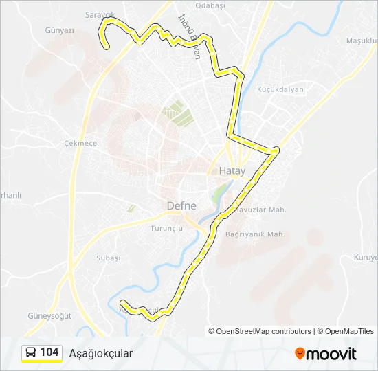 104 Bus Line Map
