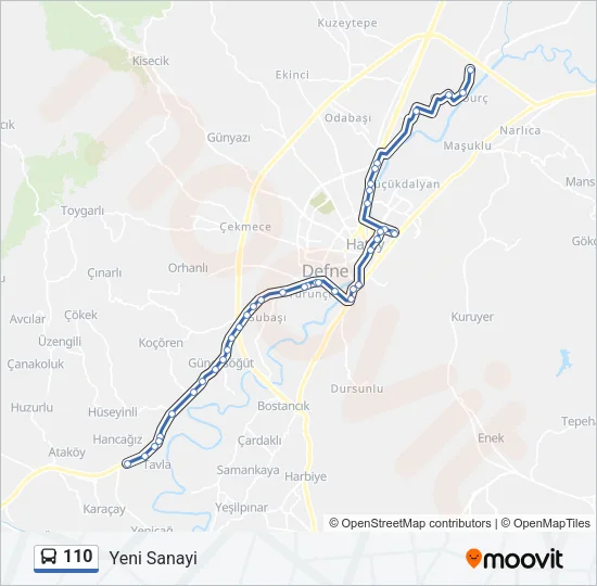 110 Bus Line Map