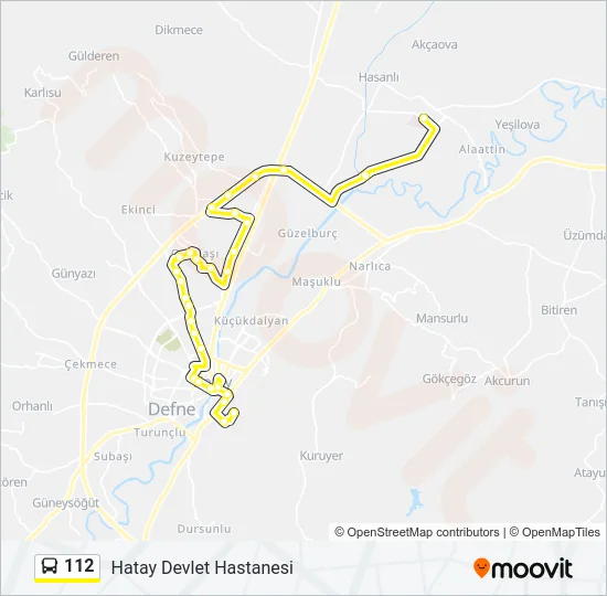 112 Bus Line Map
