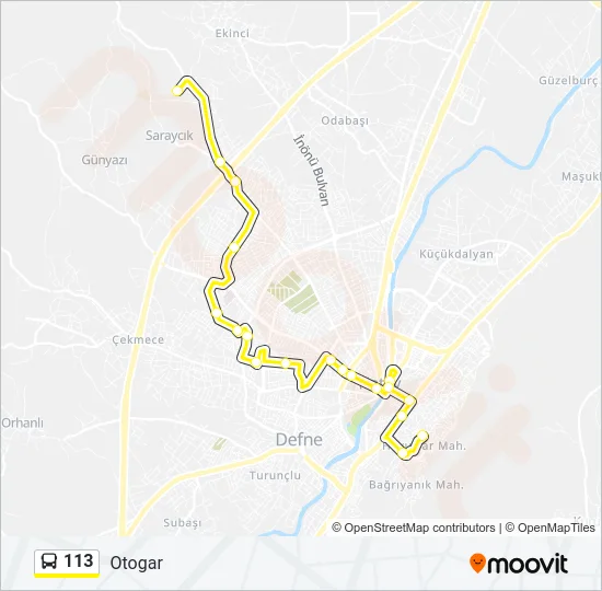 113 Bus Line Map
