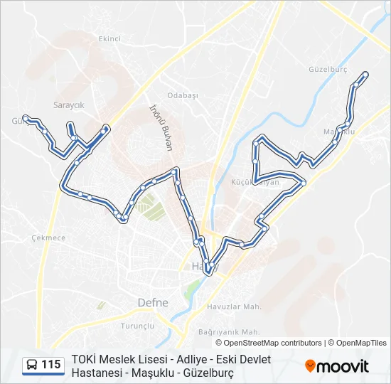 115 Bus Line Map
