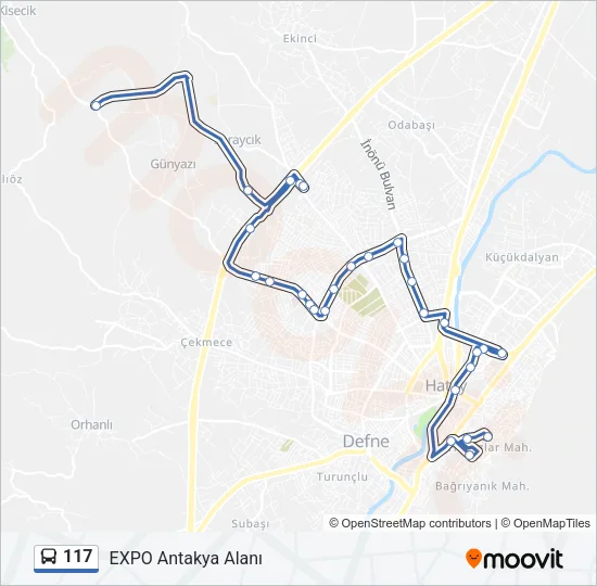 117 Bus Line Map