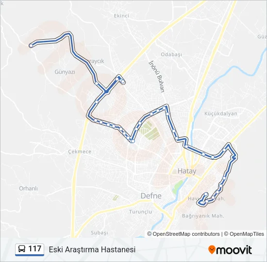 117 Bus Line Map