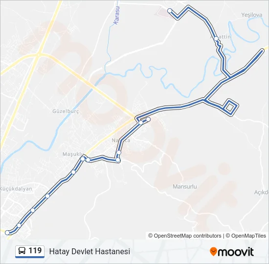 119 Bus Line Map
