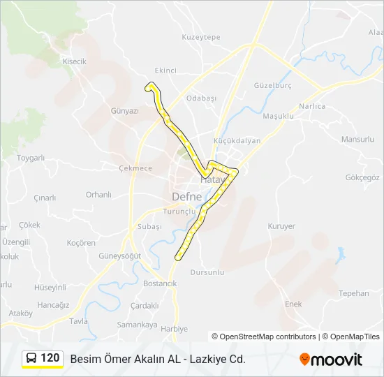 120 Bus Line Map