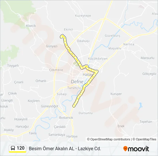 120 Bus Line Map