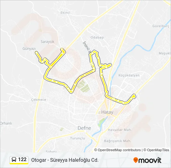 122 Bus Line Map