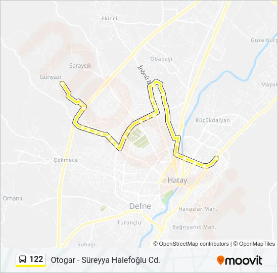 122 Bus Line Map