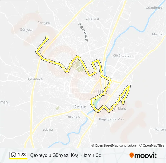 123 Bus Line Map