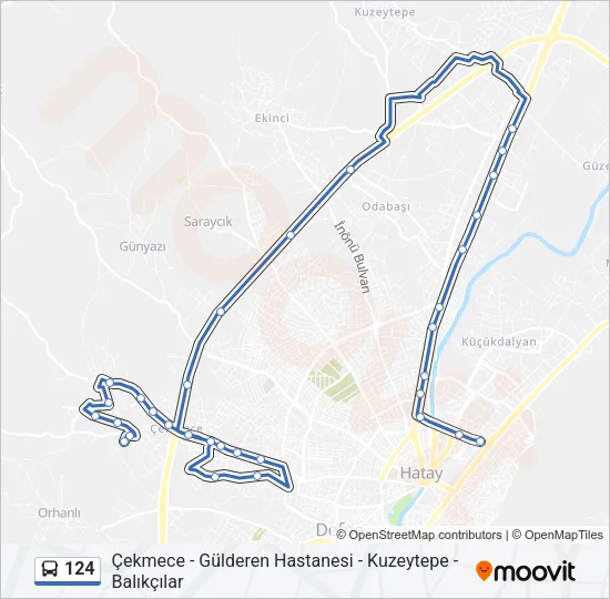 124 Bus Line Map