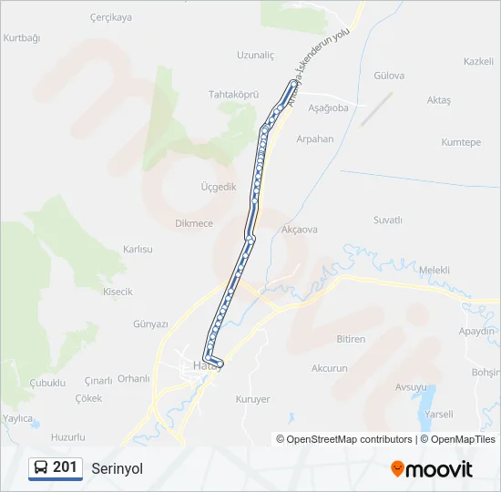 201 Bus Line Map