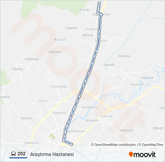 202 Bus Line Map