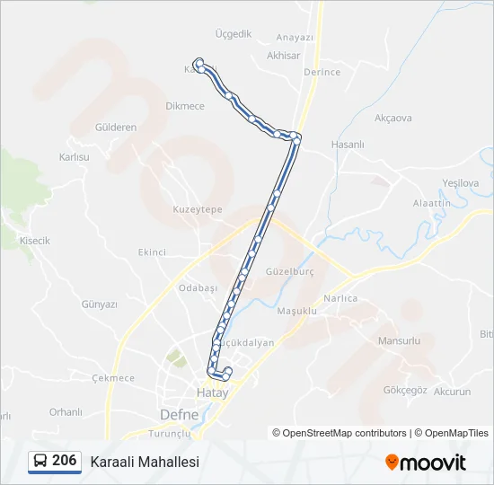 206 Bus Line Map