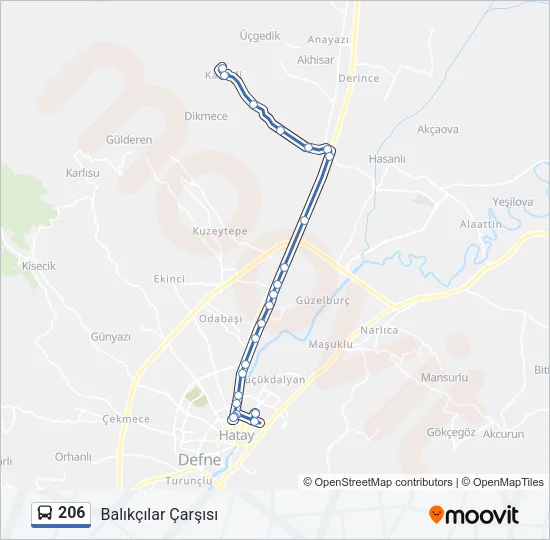 206 Bus Line Map