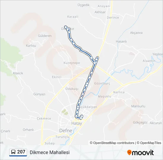 207 Bus Line Map