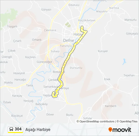 304 Bus Line Map