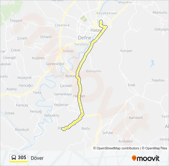 305 Bus Line Map