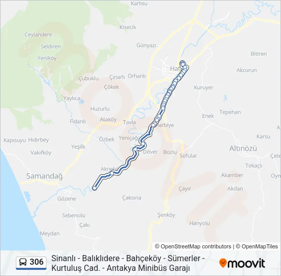 306 Bus Line Map