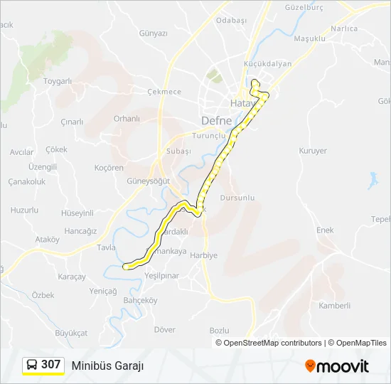 307 Bus Line Map