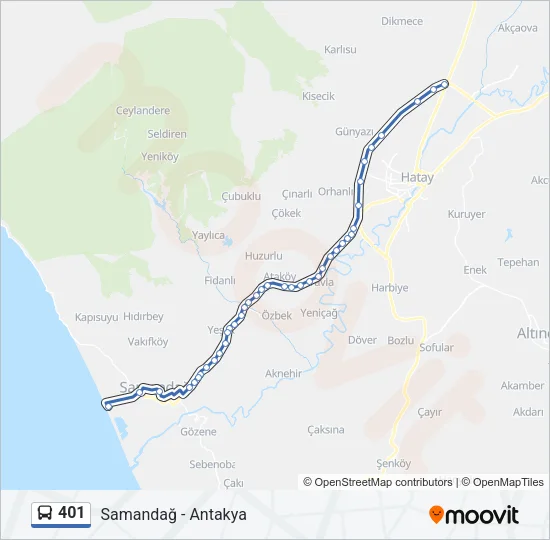 401 Bus Line Map