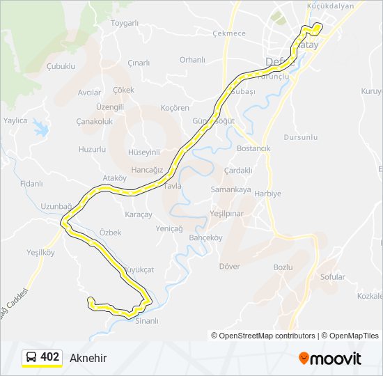 402 bus Line Map