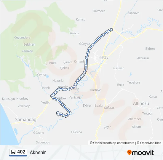 402 Bus Line Map