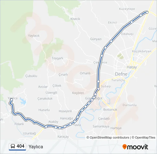 404 Bus Line Map