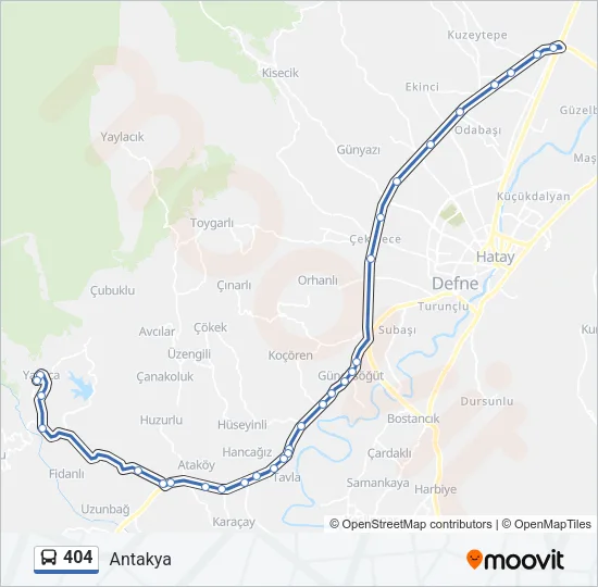 404 Bus Line Map