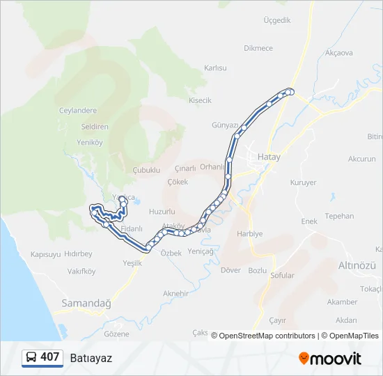 407 Bus Line Map