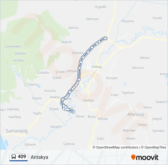 409 Bus Line Map