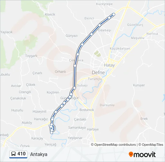 410 Bus Line Map