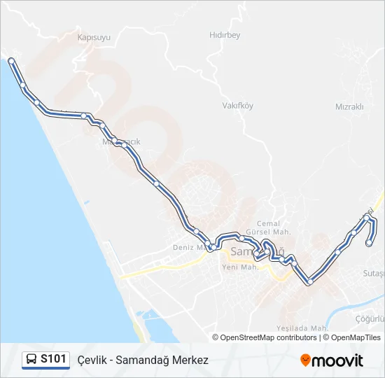 S101 Bus Line Map