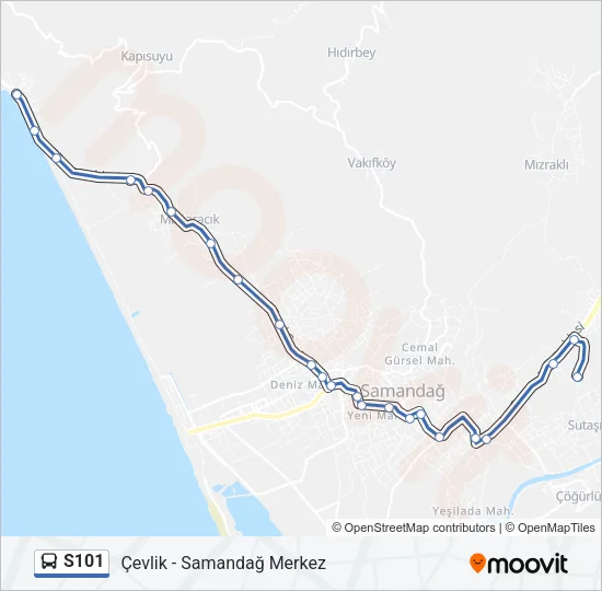 S101 Bus Line Map
