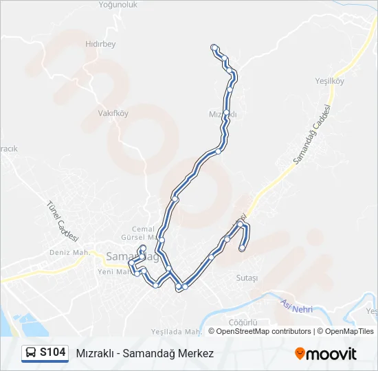 S104 Bus Line Map