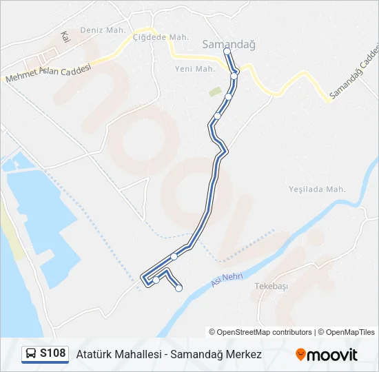 S108 Bus Line Map