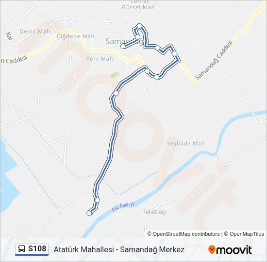 S108 Bus Line Map