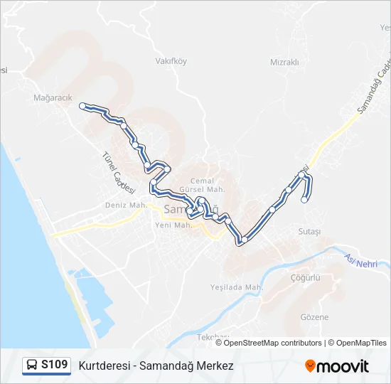 S109 Bus Line Map