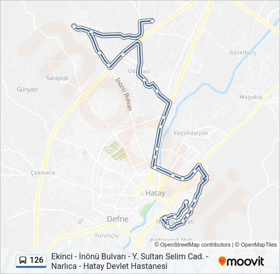 126 Bus Line Map