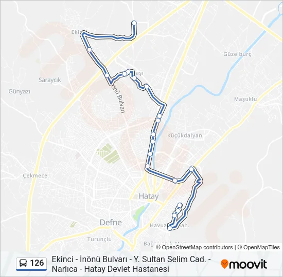 126 Bus Line Map