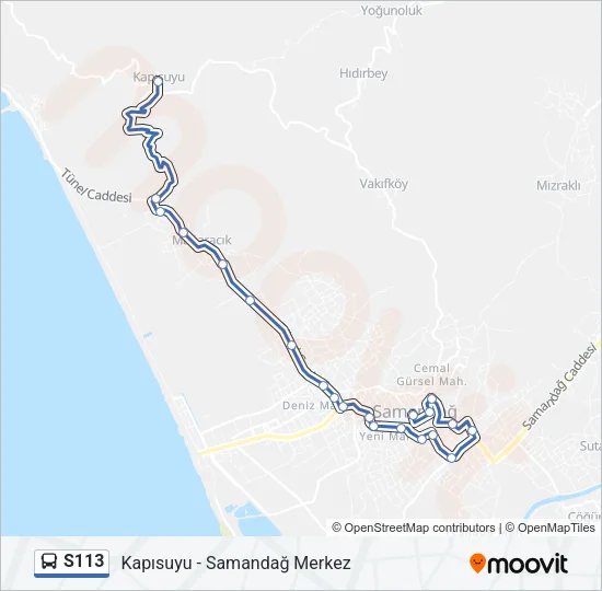 S113 Bus Line Map