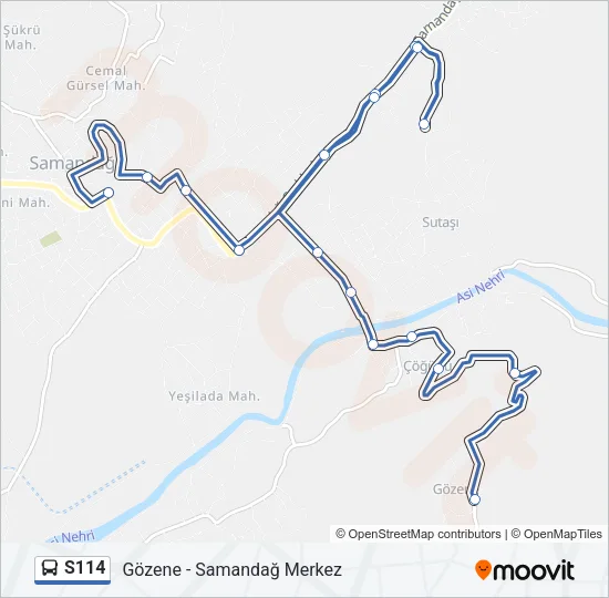 S114 Bus Line Map