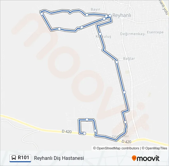 R101 Bus Line Map