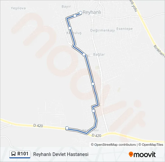 R101 Bus Line Map