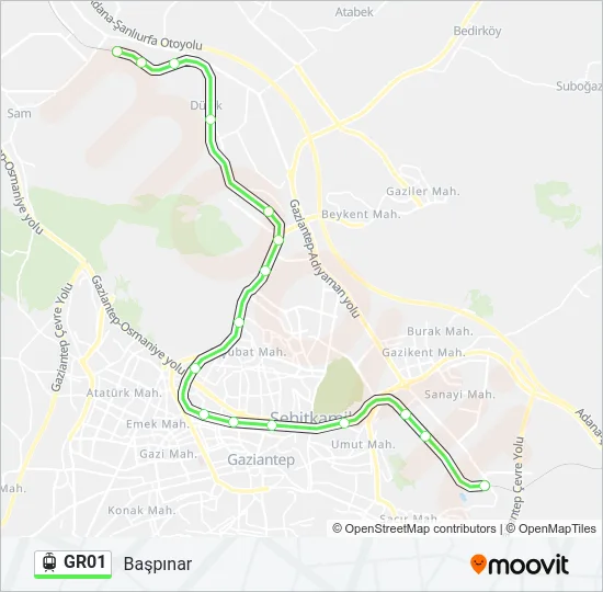 GR01 Light Rail Line Map