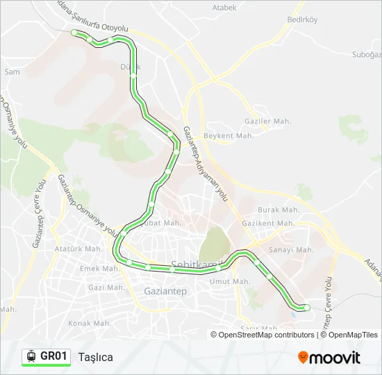 GR01 Light Rail Line Map