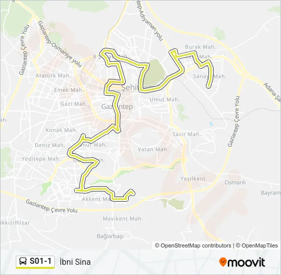 S01-1 Bus Line Map