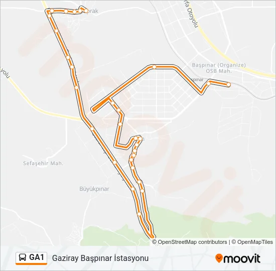 GA1 Bus Line Map