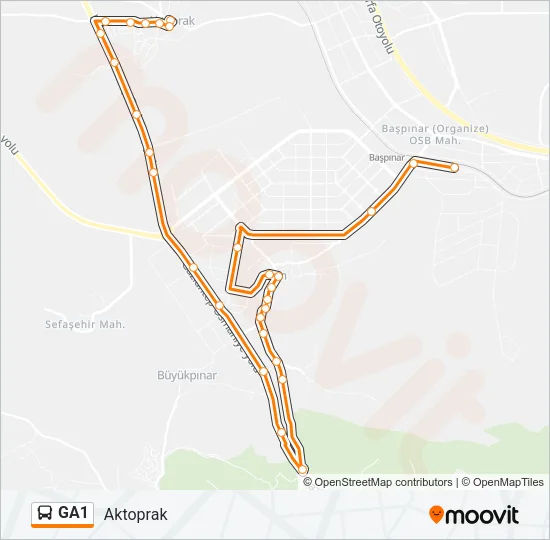 GA1 Bus Line Map